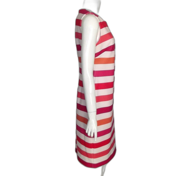 CALVIN KLEIN Dress, 10, Multicolor Stripes, Sleeveless, Neoprene Scuba - Picture 8 of 12